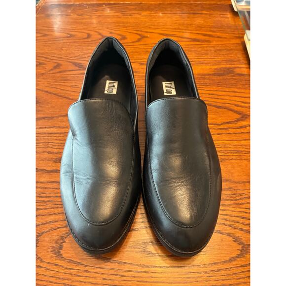 FitFlop Black Loafer Comfort Slip On Women's 8.5 - Picture 1 of 8